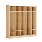Vestiaire à 5 sections avec 10 casiers et crochets - Organisateur de rangement spacieux pour enfants, salle de classe, crèche, maternelle