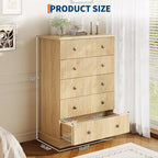 Commode haute 5 tiroirs peu encombrante pour chambre à coucher – Armoire verticale moderne, meuble de rangement spacieux – Idéal pour les vêtements et l'organisation de la maison
