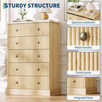 Commode haute 5 tiroirs peu encombrante pour chambre à coucher – Armoire verticale moderne, meuble de rangement spacieux – Idéal pour les vêtements et l'organisation de la maison