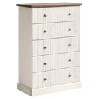 Space-Saving 5-Drawer Tall Dresser for Bedroom  Modern Vertical Chest, Spacious Storage Cabinet  Ideal for Clothes and Home Organization