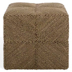 Malta Woven Seagrass Ottoman - CWK2028 - Natural - Safavieh Couture