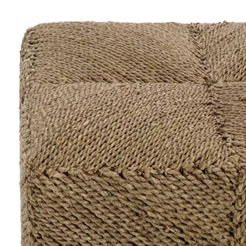Pouffe en jonc de mer tressé Malta - CWK2028 - Naturel - Safavieh Couture