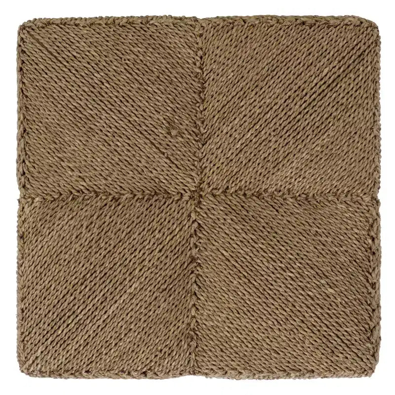 Pouffe en jonc de mer tressé Malta - CWK2028 - Naturel - Safavieh Couture