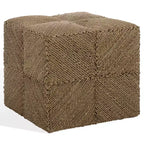 Pouffe en jonc de mer tressé Malta - CWK2028 - Naturel - Safavieh Couture