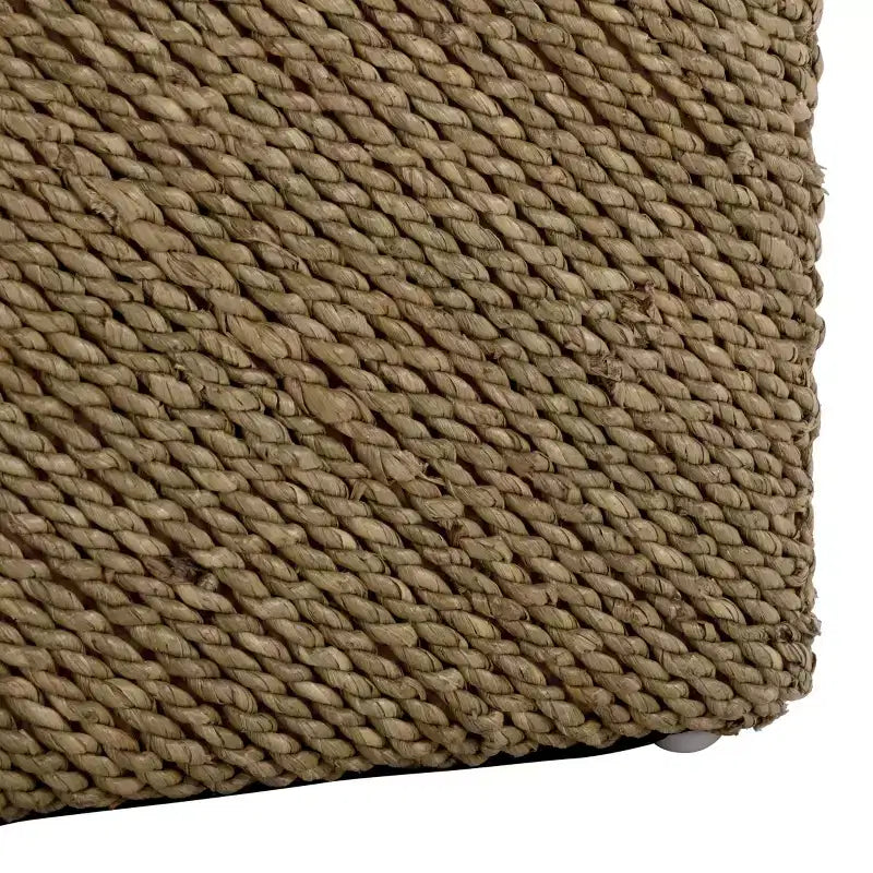 Pouffe en jonc de mer tressé Malta - CWK2028 - Naturel - Safavieh Couture