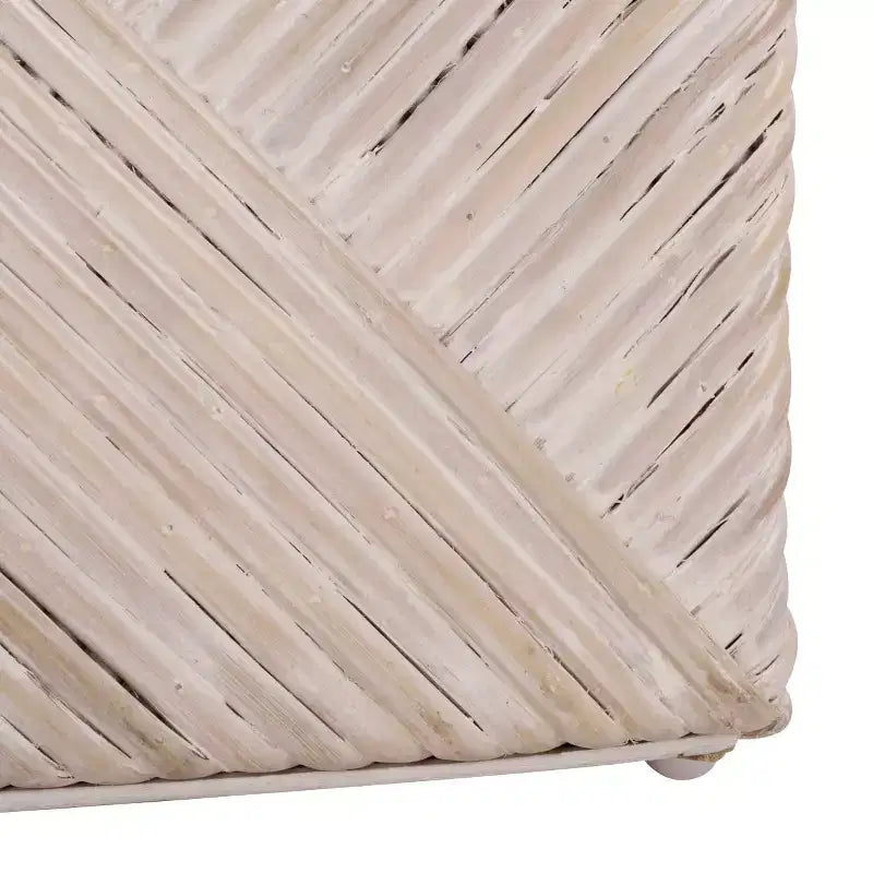 Ottoman en rotin tressé Wynrose - CWK2029 - Blanc cassé - Safavieh Couture
