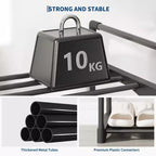 Étagère à chaussures à 6 niveaux, organisateur de chaussures vertical en métal peu encombrant avec étagères en tissu amovibles, étagère à chaussures d'angle pour placard, entrée, chambre, salon