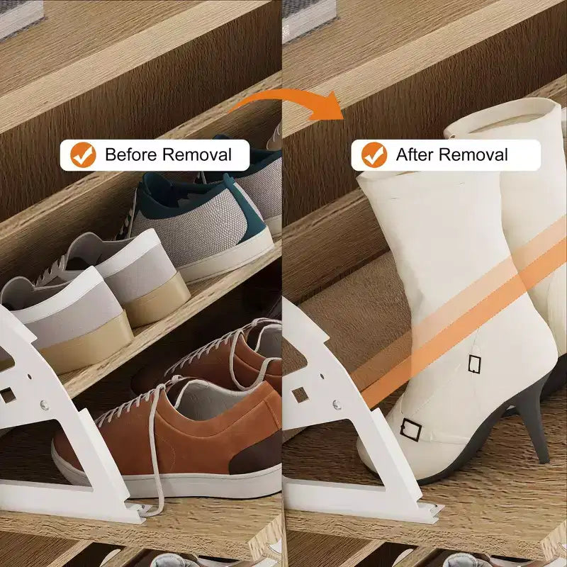 Acekool Meuble à chaussures étroit 2 tiroirs motif vague noyer, organiseur d'entrée pour couloir et chambre