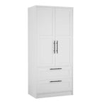 Armoire de chambre moderne en bois, armoire de rangement autoportante avec porte et étagères, montage facile, pour chambre, buanderie