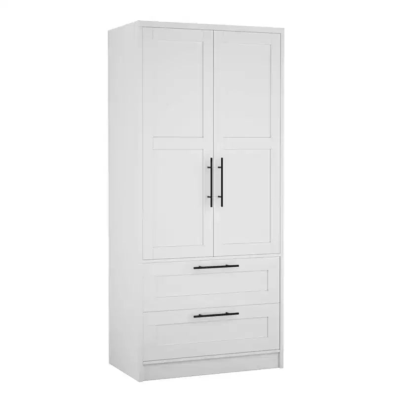 Armoire de chambre moderne en bois, armoire de rangement autoportante avec porte et étagères, montage facile, pour chambre, buanderie