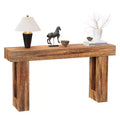 GustoWave 63 Console Table for Entryway, Narrow Farmhouse Sofa Table with Storage, Industrial Wood Accent Table, Brown