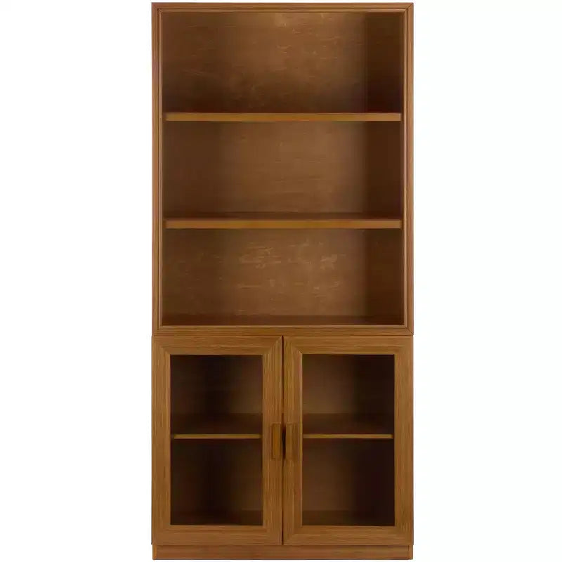 Jollie Glass Door Bookcase - Natural - SEI
