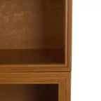 Bibliothèque Jollie avec portes vitrées - Naturel - SEI