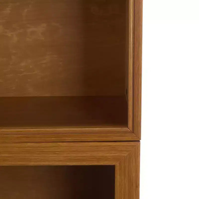 Bibliothèque Jollie avec portes vitrées - Naturel - SEI