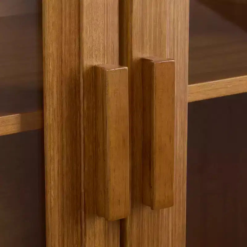 Bibliothèque Jollie avec portes vitrées - Naturel - SEI