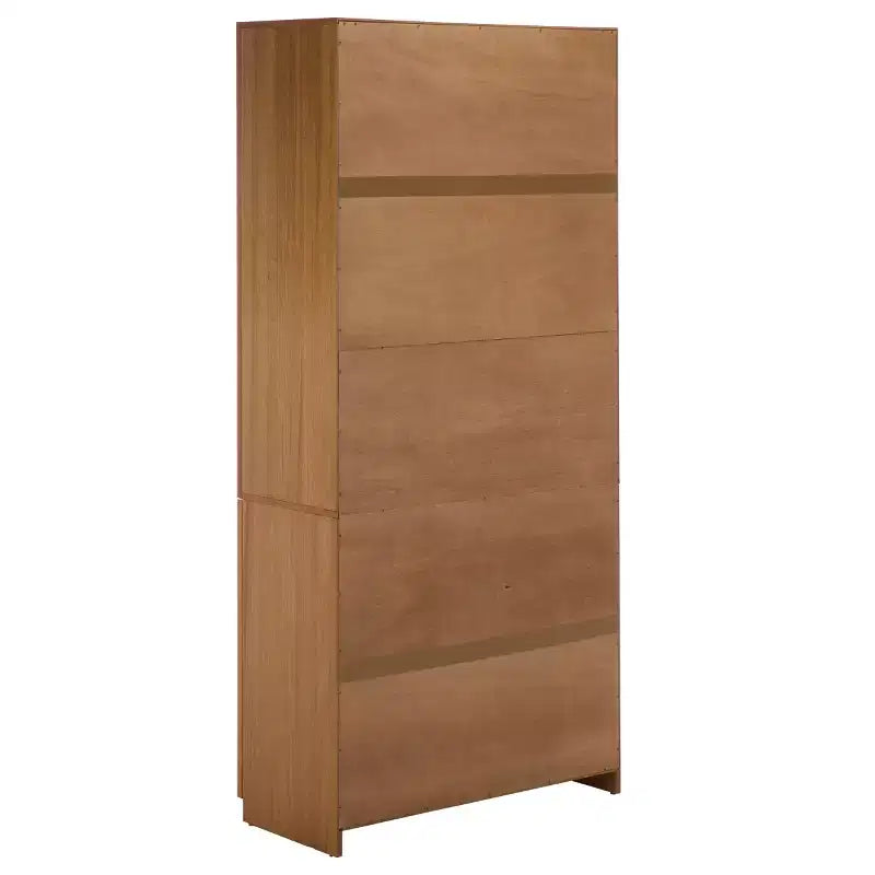 Bibliothèque Jollie avec portes vitrées - Naturel - SEI