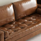 Canapé Vintage Haut de Gamme Mid-Century Modern Luck Live 80.31 en Cuir Huilé et Ciré avec Cadre Solide pour Salon