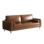 Canapé Vintage Haut de Gamme Mid-Century Modern Luck Live 80.31 en Cuir Huilé et Ciré avec Cadre Solide pour Salon