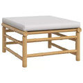 vidaXL Garden Footstool Light Gray Bamboo Medium Modular