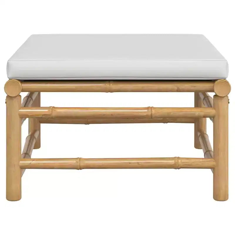 vidaXL Repose-pieds de jardin gris clair bambou moyen modulaire