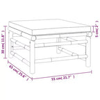 vidaXL Repose-pieds de jardin gris clair bambou moyen modulaire