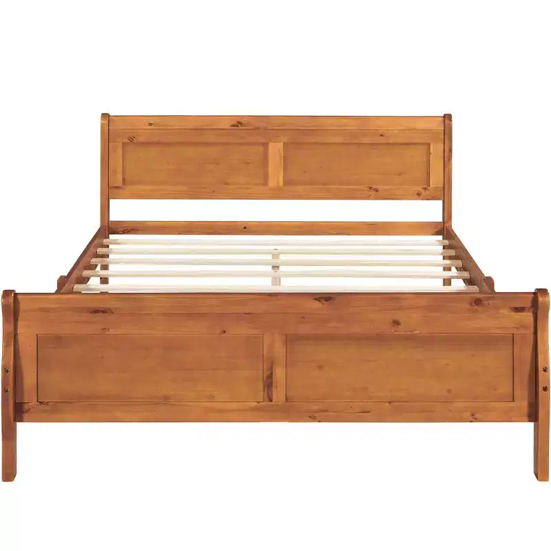 Lit plateforme moderne Luxystar en bois de taille Queen avec tête de lit
