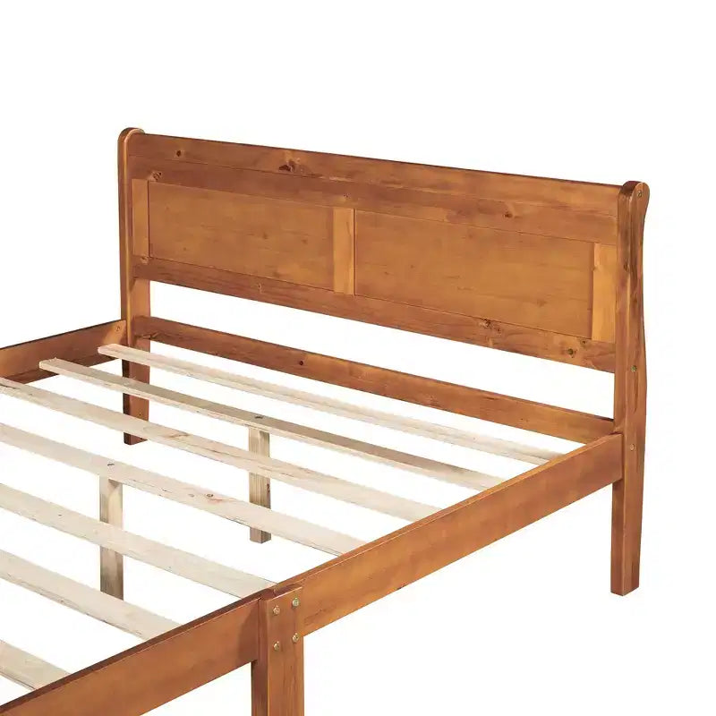 Lit plateforme moderne Luxystar en bois de taille Queen avec tête de lit