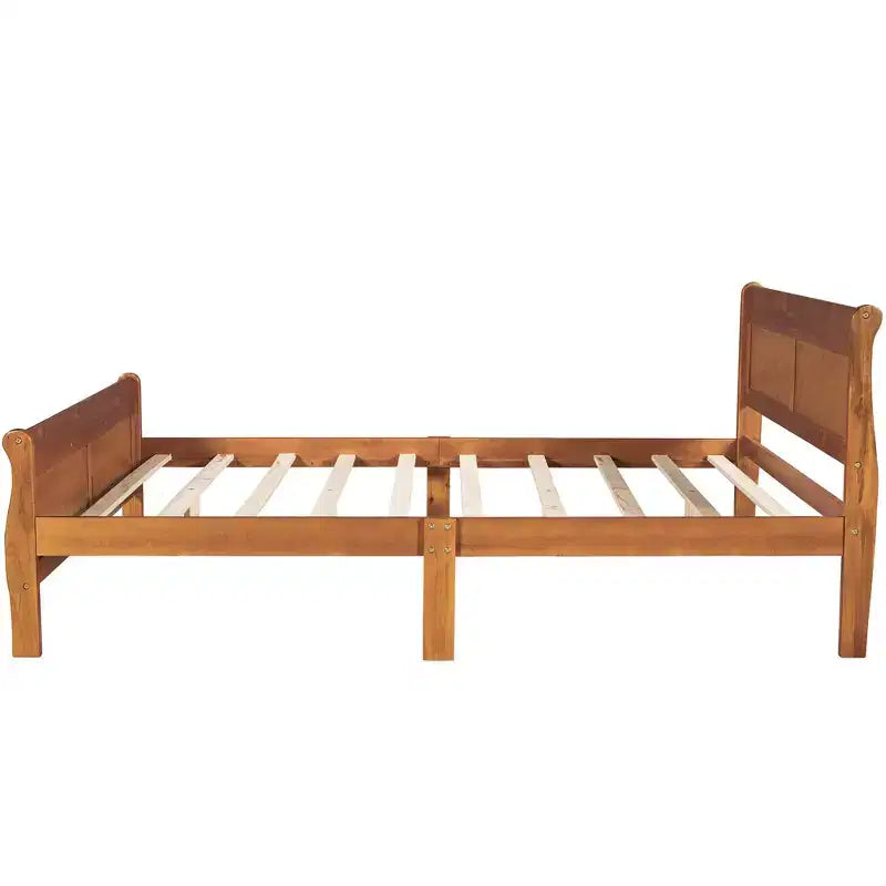 Lit plateforme moderne Luxystar en bois de taille Queen avec tête de lit