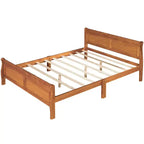 Lit plateforme moderne Luxystar en bois de taille Queen avec tête de lit