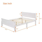 Lit plateforme moderne Luxystar en bois de taille Queen avec tête de lit