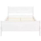 Lit plateforme moderne Luxystar en bois de taille Queen avec tête de lit