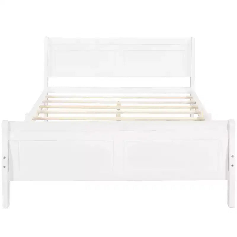 Lit plateforme moderne Luxystar en bois de taille Queen avec tête de lit