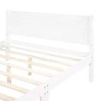 Lit plateforme moderne Luxystar en bois de taille Queen avec tête de lit