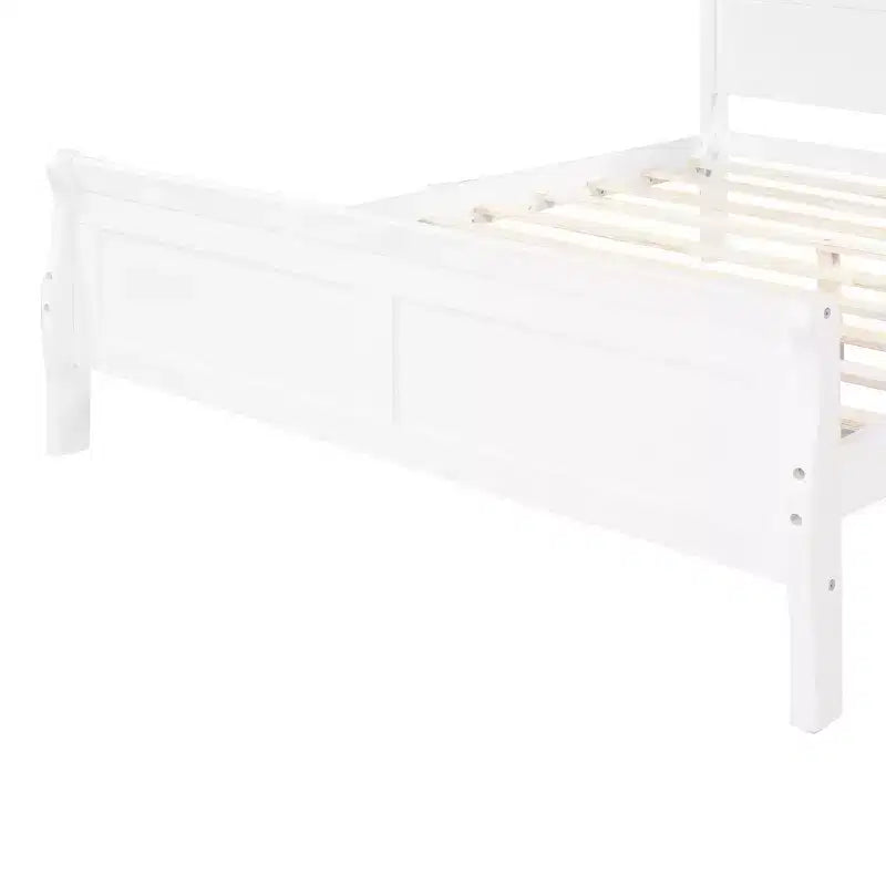 Lit plateforme moderne Luxystar en bois de taille Queen avec tête de lit