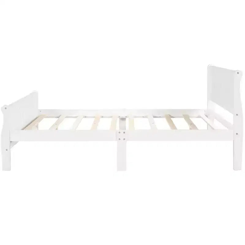 Lit plateforme moderne Luxystar en bois de taille Queen avec tête de lit