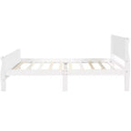 Lit plateforme moderne Luxystar en bois de taille Queen avec tête de lit