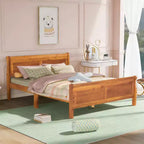 Luxystar Modern Queen Size Wooden Platform Bed with Headboard