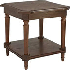 Regency Hill Pullman 22 Wide Distressed Walnut Wood Square End Table