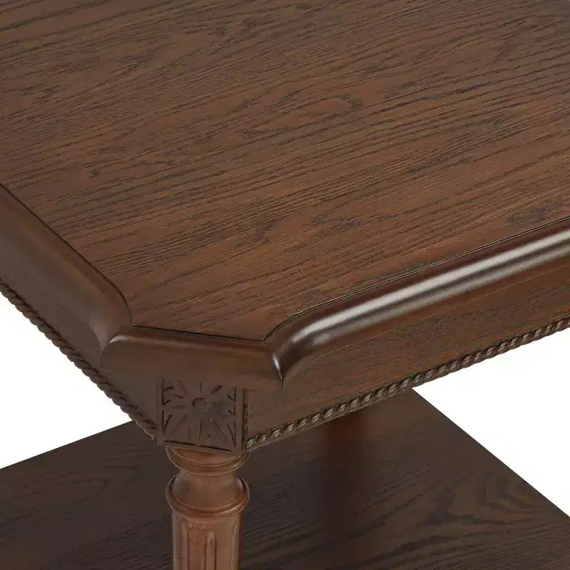 Table d'appoint carrée Regency Hill Pullman 22" en bois de noyer vieilli