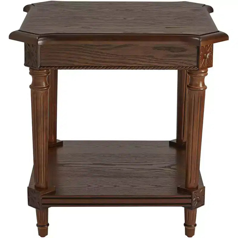 Table d'appoint carrée Regency Hill Pullman 22" en bois de noyer vieilli