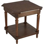 Table d'appoint carrée Regency Hill Pullman 22" en bois de noyer vieilli