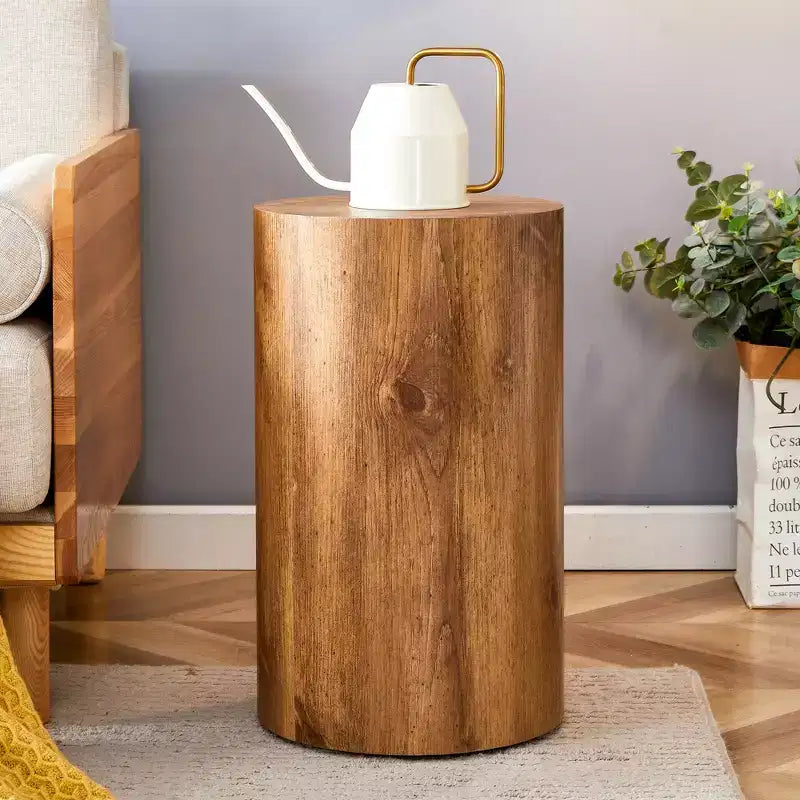 Table multifonctionnelle cylindrique à motifs, petite table basse de salle à manger, bureau d'écriture en MDF pour divers styles d'intérieur