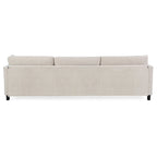 Canapé d'angle spacieux 4 places beige 107,87 avec pouf mobile, coussins amovibles et rangement pratique dans les accoudoirs