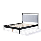 Christopher Knight Home Lit plateforme double en bois avec tête de lit moelleuse