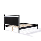 Christopher Knight Home Lit plateforme double en bois avec tête de lit moelleuse