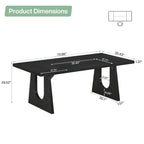Bureau de direction de 180 cm, bureau d'ordinateur rectangulaire avec grand plateau