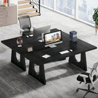 Bureau de direction de 180 cm, bureau d'ordinateur rectangulaire avec grand plateau