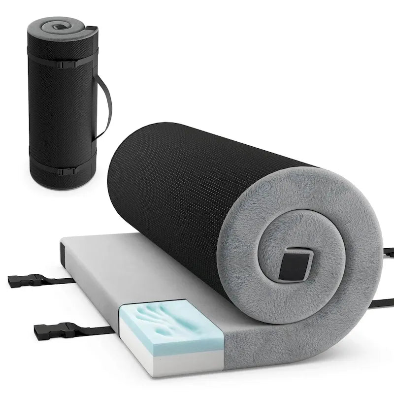 Matelas de camping Goplus en mousse à mémoire de forme avec sac de voyage antidérapant – Voir les détails