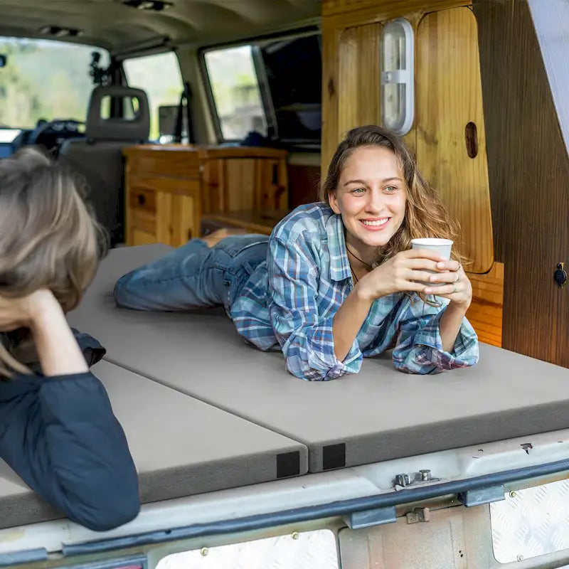 Matelas de camping Goplus en mousse à mémoire de forme avec sac de voyage antidérapant – Voir les détails