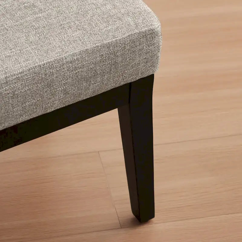 Fauteuil rembourré Mid-Century 27.7 avec cadre en bois massif et repose-pieds